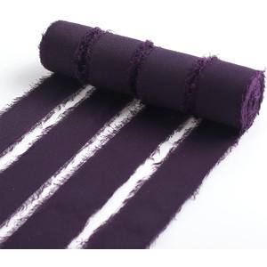 4 Rolls Purple Handmade Fringe Chiffon Silk Ribbon 1" x 5Yd Per Roll,Frayed Edges Ribbon for Gifts Wrapping,Wedding Decoration,Bridal Bouquets(1" X20 Yd Purple)