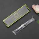 iiteeology Compatible with Apple Watch Band 46mm 45mm 44mm 42mm 41mm 40mm 38mm, Transparent Clear Soft Silicone iWatch Bands for Women Series 1-11