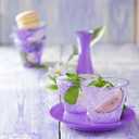 100 Purple Glitter Plastic Cups and 1 Silver Ice Tong Set - 9 Ounce Disposable Cocktail Glasses - Plastic Wine Cups - Purple Party Decorations - Purple Party Supplies