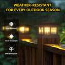 EXCMARK 2 Pack 4x4 Solar Post Cap Lights, Fence Deck Post Lights Outdoor Solar Powered Waterproof with Two Light Modes Warm&Cool White for Garden Patio Decor. (Classic Black,2)