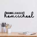 Home Sweet Homeschool Decor Wall Sign Wood Homeschool Room Decor Words Kindergarten Homeschool Supplies Classroom Decorations Preschool Wall Decor for Toddlers Gift for Boys Girls Kids Wall Decor (B)