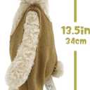MR VIVICARE 13.5" Cream Beige Bear Stuffed Animals for Kids and New Born Babies,Knitted Dressed Stuffed Teddy Bear Plush Toys for Boys and Girls,Great Gifts on Birthday,Christmas,Machine Washable