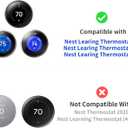 Compatible with Google Nest Thermostat 1st/2nd/3rd Wall Plate Cover - Petrichor Nest Thermostat Trim Kit, Made for Google Nest Thermostat 1st/2nd/3rd, Cover Imperfections Easy to Install - Snow