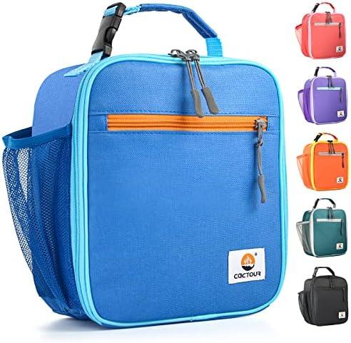 CaCTOUR Lunch Box Kids,Premium Insulated Lunchbox for Girls Boys,Soft Mini Cooler Bag Back to School Thermal Reusable Lunch Bag for Work School Picnic (Blue)