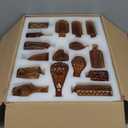 Small Bud Vases, Vintage Clear Glass Bud Vases in Bulk with Unique Embossed Patterns for Wedding Centerpieces, Table Decor, Rustic Party Reception Decorations (Amber-30pcs)