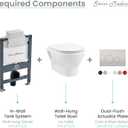 Fantome H Concealed Toilet Tank Carrier System for Top Flush, Wall-Hung