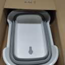 Collapsible Pet Bathtub with Water Drain Plug, Foldable Bathtub for Puppy Small Dogs Cats, Portable & Space Saving Design, BPA Free, Grey