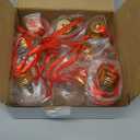 Joiedomi 9 Pcs Christmas Boozeball Ornaments Set, Xmas 1.7 oz Clear Fillable Ball, Tree Hanging Decorations for Christmas Holiday Indoor and Outdoor Decorations