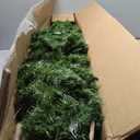  7 FT Pre-Lit Artificial Xmas Tree with Colorful Fiber Optics & 697 PVC Branch Tips