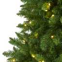 Nearly Natural 6ft Pre-Lit Slim Mountain Pine Artificial Christmas Tree