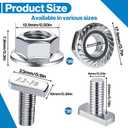 20 PCS T Slot Bolts, M8x20mm T-Slot Bolts 304 Stainless Steel A2-70 with Hexagon Flange Nuts, for Aluminum Extrusion Profile Photovoltaic Solar Mounting