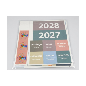 Monthly Calendar Pocket Chart for Classroom, Printed Days of The Week with Cards, Learning for Home or Kindergarten, Teacher Must Have Supplies That Fits Any School Décor (Spanish White)