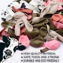 Dusty Pink Cow Balloon Arch Garland Kit Dusty Pink, Light Pink, Brown, Sand White and Cow Print Balloons for Baby Shower, Birthday, Farm, Western, and Cowboy Theme Party Decoration
