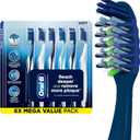 Oral-B Pro Clean Cross Action Toothbrushes, Deep Plaque Removal, 6 Count