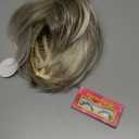 HAIRCUBE Human-hair Like Texture Blonde Mixed Off-white Short Pixie Cut Wigs for Women with Bangs Synthetic Replacement Wigs