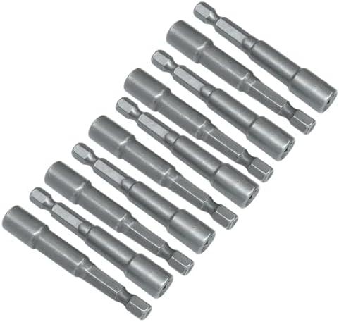 Dijedev 5 Pcs Hex Nut Driver, 1/4" Hex Shank to 1/4" Hex Socket Power Nut Driver Bits, Magnetic Nut Setter Drill Bits, Quick-Change Power Nut Driver Bit Set Hex Shank Drill Bit Holder, 65mm Length