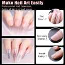 3 x 600Pcs Extra Short Stiletto Nail Tips, 12 Sizes Pre Shaped Half Cover Stiletto Press On Nails Soft Gel Nails Matte Clear Fake Nails Tips for Nail Extension Home DIY Nail Salon with Box