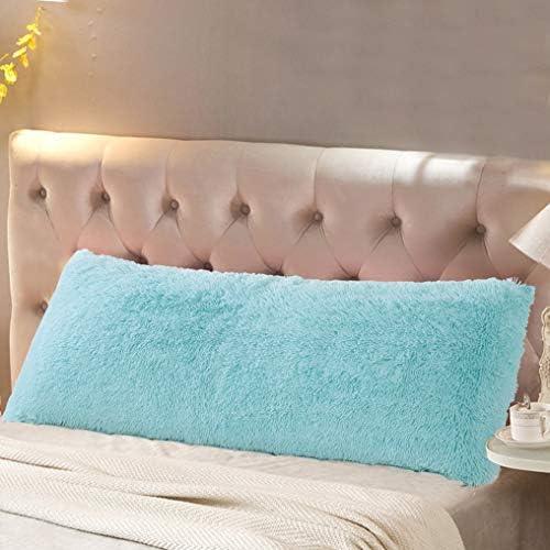 Reafort Luxury Long Hair, PV Fur, Faux Fur Body Pillow Cover/Case 21"x54" with Hidden Zipper Closure (21"x54" Body Pillow Cover, Aqua)