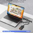 Silkland USB C Monitor Display Cable 3.3FT 4K@144Hz/60Hz, 8K USB C 3.2 Gen 2x2 Video Cable, 20Gbps Data Transfer, 240W PD Charging, Type C Compatible for iPhone 17, MacBook, CarPlay, Portable Monitor