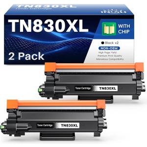INK4U Compatible TN830XL Toner Cartridge 2-Pack Replacement for Brother TN830XL TN-830 TN830 Toner for DCP-I2640DW/HL-l2460DW/HL-l2405W/MFC-l2820DW | 3,000 Page Yield | Smart Chip Recognition