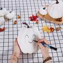 Artmag 8 Pcs Assorted Sizes Harvest White Artificial Pumpkins for Fall Halloween Thanksgiving Decorating Embellishing and Displaying