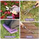 Gardening Tools, WisaKey 10 Piece Heavy Duty Purple Garden Tool Set Durable Garden Supplies Organizer Bag Garden Hand Tools Grandmother Granny for Woman Mothers