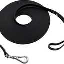 Long Dog Leash Waterproof Recall Training Lead Outdoor Long Line Great for Training, Beach, Play, Camping, or Backyard (50ft, black)