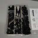 Swpeet 192Pcs M6  20/30/40/50/60/70/80mm Black Zinc Flat Head Hex Socket Cap Baby Crib Bed Bolts and Threaded Insert Nuts with Flange Nuts and 4 Pronged Tee T Nuts Kit with Allen Wrench