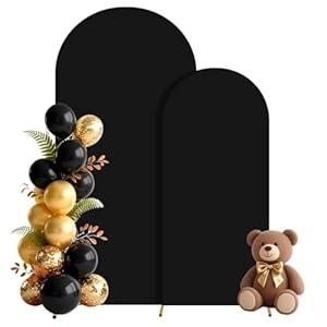 Wedding Beige Arch Cover Set of 2 (7.2ft/6ft) Spandex Fitted Round Top Chiara Arch Backdrop Cover for Wedding Baby Shower Birthday Party Photography Decoration Arch Covers Stretchy Backdrop
