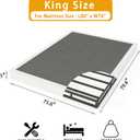 LUMUNANCE King Box Spring 5 Inch, Low Profile King Size Box Spring, Heavy Duty Metal Mattress Foundation with Fabric Cover, Easy Assembly
