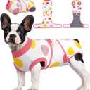 Kuoser Dog Recovery Suit for Female Male Dogs, Post-Surgery Bodysuit for Spay Neuter, Dog Onesie After Surgery, Anti-Licking Pet Surgical Recovery Suit (M (Back:13.4-16.1'', Weight:14-25 LB), SunCat)