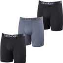 Calvin Klein Men's Boxer Brief Moisture Wicking, 3-pack (Medium, Black/Black/Gray)