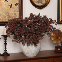 Zeyune 3 Pcs Artificial Brown Berry Stem 35 Inch Spring Faux Flowers Picks Branches Fake Realistic Sedum Stem Spray for Wedding Holiday Seasonal Farmhouse Mantel Harvest DIY Home Decorations