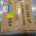 US Weight 40 Pound Umbrella Base - Weighted Umbrella base For Use With Patio Table  Heavy Duty Base- 4 Stem Accommodates 1-1.5 Pole Sizes  White