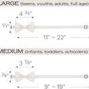 Adam Young Men's Bow Ties with Handkerchief Pre-Tied Style Formal Satin Classic Bowtie for Tuxedo Faux Silk (White, M)