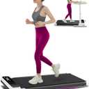 Walking Pad Treadmill with Incline,Under Desk Treadmill with Incline 2 in 1 for Walking and Jogging,2.5HP Compact Incline Walking Pad for Home Office with Remote Control (Cream white)