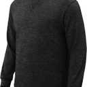Mens Stretch Athletic Sweatshirt Long Sleeve Comfy Breathable Top for Men Casual Cozy (Charcoal Gray,Small)