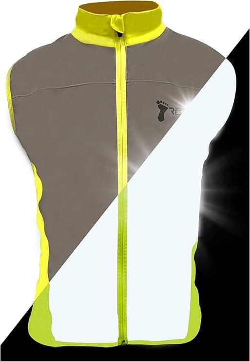 ReflecToes Reflective Safety Vest for Night Visibility – Hi Vis Running & Cycling Gilet – Lightweight, Breathable Outer Layer (Lightweight, XX-Large)