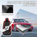 Car Seat Covers Fit for Honda 2000-2026, Stylish Sport Seat Covers, Waterproof Wear-Resistant Premium Nappa Leather Car Seat Covers.(2 Pcs Front/Black Red)