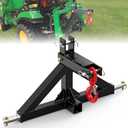 3 Point Trailer Hitch 2 Receiver Quick Hitch Compatible with Towing Hook for Category 1 Tractors, Heavy Duty Towing Hitch Tractor Drawbar Hitch Adapter for BX, Kubota, John Deere, Kioti, Yanmar