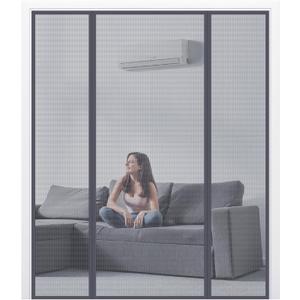 Extra Wide Fiberglass Magnetic Screen Door for Double Doors Heavy Duty Self-Closing Mesh for Patio & Sliding Doors, Pet Friendly, Easy Install, Gray