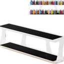 Tabletop Stackable Minifigure Display Case Holds Up to 72 Minifigures Or Mini Block Sets - Acrylic Display Case for Figures Compatible with Major Brands - Minifig Shelf Organizer (Black Base)