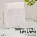 Radicaln Marble Napkin Holder 5.5" Inch White Handmade Dining Table Napkins Holder - Simple Modern Home & Kitchen Paper Towel Holder Countertop For Home Decor