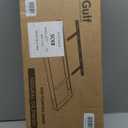 Floating Shelves Set of 2, Solid Elm Wood Wall Shelves 24 Inch - Invisible Bracket Mount for Living Room, Bedroom, Kitchen, Bathroom - Natural