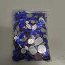Chuangdi 500 Pcs Sew on Rhinestone Glass Crystals Acrylic Gems with 2 Holes Mix Shape Mix Size Flatback for DIY Jewelry Crafts Clothes Shoes Bag Costume Sewing Beads Decorations(Dark Blue)