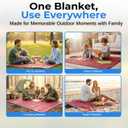 Scuddles Picnic Outdoor Blanket Park Blanket Beach Mat for Camping on Grass Oversized Seats 4 Adults Water Resistant Picnic Mat