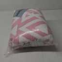 Ompaa Ultra Soft Shaggy Rugs Memory Foam Bedroom Carpet, Pink 4 x 6 Feet, Plush Geometric Textured Area Rugs for Living Room Couch Dorm Bedside Kids Girls Teens Room Nursery Decor Floor Mat