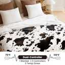 Heated Blanket Queen Blanket - Fast Heating Electric Blanket, Soft Flannel Heated Queen with 4 Time Settings,10 Heating Settings, Warm Gifts for Women & Mom & Grandma(84"x90"Cow Print White) (01 - Black Ombre-white)