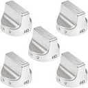 W11239985 W10850015 for Whirlpool Stove Knob, Control Knob Fits Whirlpool Gas Stove Knob Part Pd00061875 4845290 Ap6333411,Compatible with Number Wfg550S0Hz0,Wfg550S0Lv1 Wfg525S0Hv1, 5 Pack