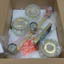 3-Light Gold Bathroom Light Fixtures,Modern Bathroom Vanity Lights Fixture with Clear Crystal Glass Shade, Modern Crystal 3 Lights Wall Sconce for Mirror Bedroom Living Room